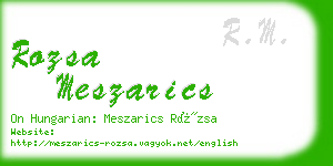 rozsa meszarics business card